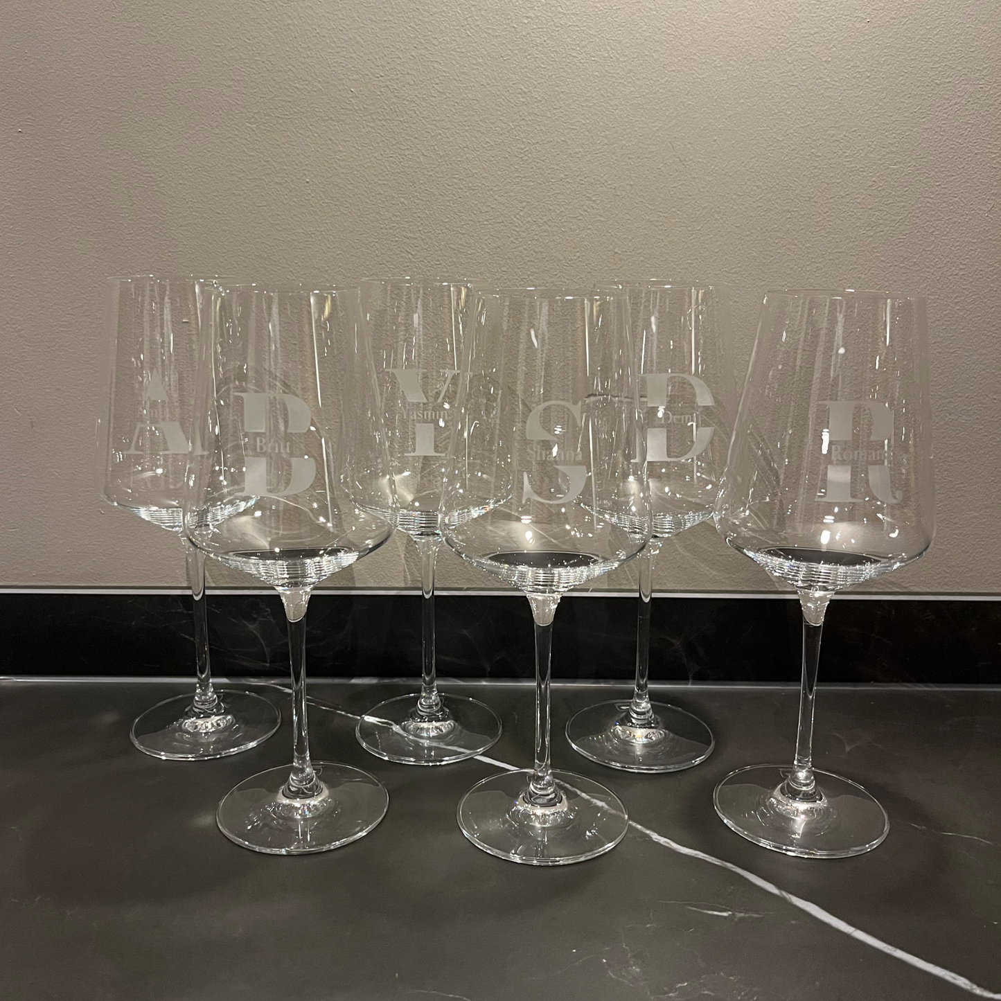 Gepersonaliseerd wijnglas